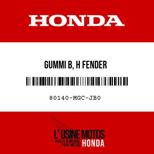 image de 80140-MGC-JB0 GUMMI B, H FENDER