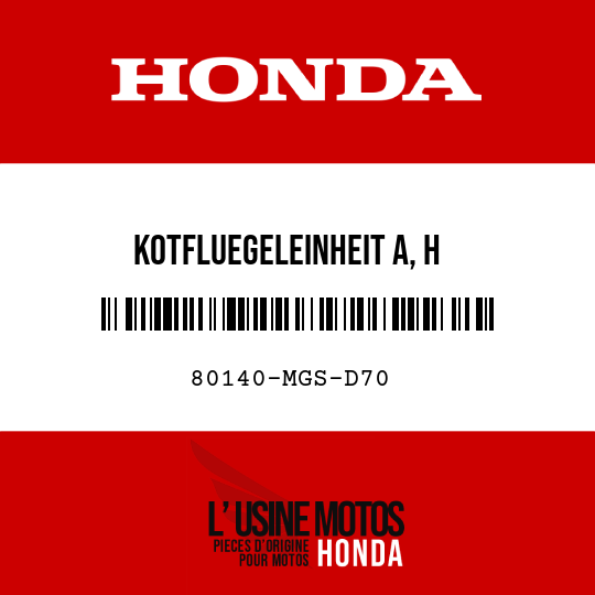 image de 80140-MGS-D70 KOTFLUEGELEINHEIT A, H
