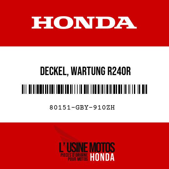image de 80151-GBY-910ZH DECKEL, WARTUNG R240R 