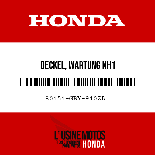 image de 80151-GBY-910ZL DECKEL, WARTUNG NH1 