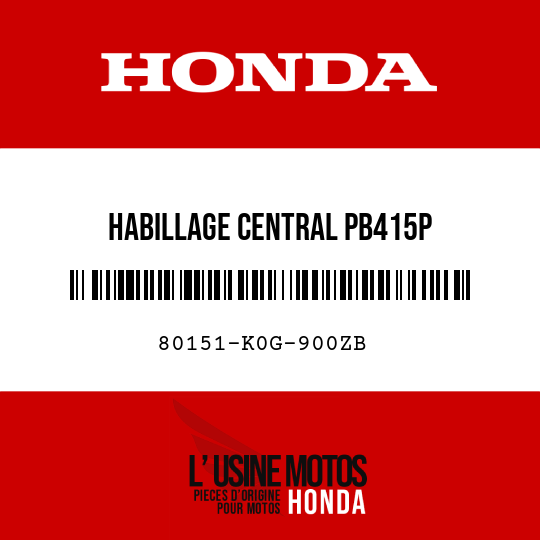 image de 80151-K0G-900ZB HABILLAGE CENTRAL PB415P