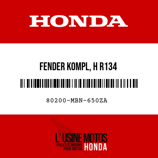 image de 80200-MBN-650ZA FENDER KOMPL, H R134 