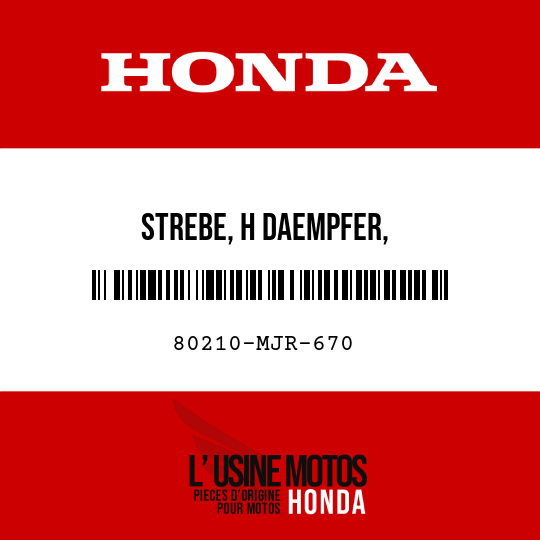 image de 80210-MJR-670 STREBE, H DAEMPFER, VORLADUNGSEINSTELLER