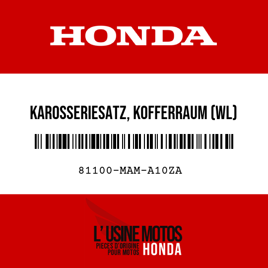 image de 81100-MAM-A10ZA KAROSSERIESATZ, KOFFERRAUM (WL) TYPE7 