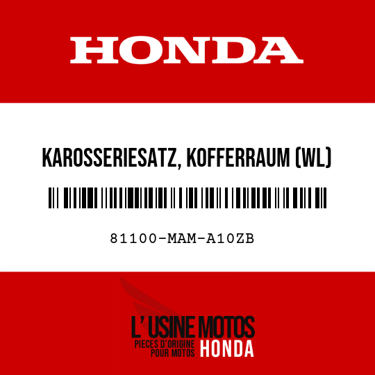 image de 81100-MAM-A10ZB KAROSSERIESATZ, KOFFERRAUM (WL) TYPE9 