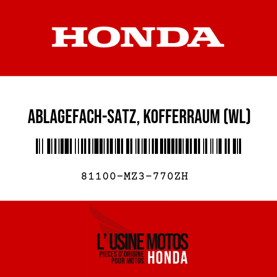 image de 81100-MZ3-770ZH ABLAGEFACH-SATZ, KOFFERRAUM (WL) TYPE4 