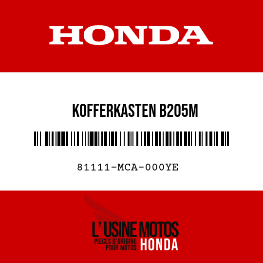 image de 81111-MCA-000YE KOFFERKASTEN B205M
