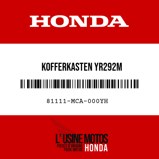 image de 81111-MCA-000YH KOFFERKASTEN YR292M