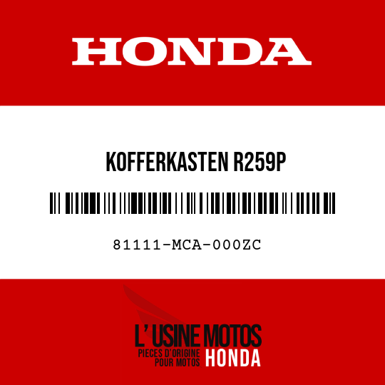 image de 81111-MCA-000ZC KOFFERKASTEN R259P 