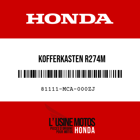 image de 81111-MCA-000ZJ KOFFERKASTEN R274M 