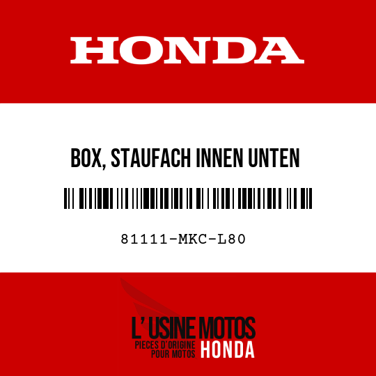 image de 81111-MKC-L80 BOX, STAUFACH INNEN UNTEN