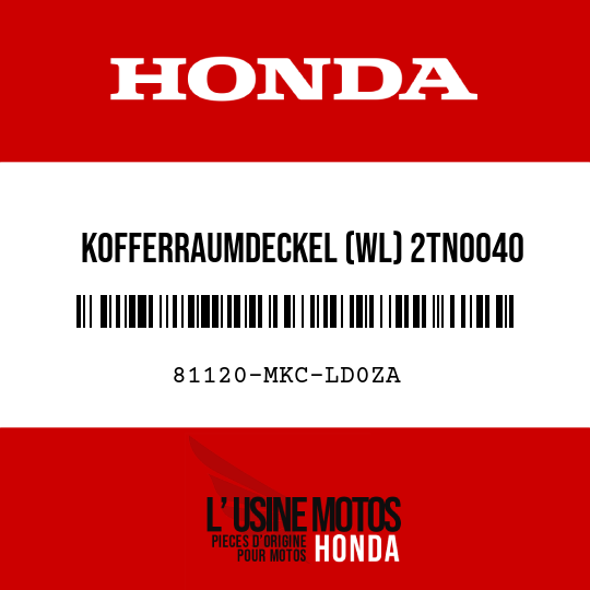 image de 81120-MKC-LD0ZA KOFFERRAUMDECKEL (WL) 2TN0040
