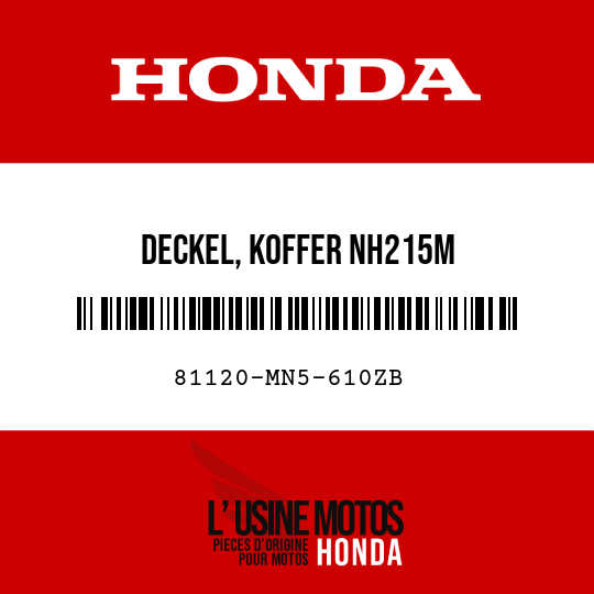 image de 81120-MN5-610ZB DECKEL, KOFFER NH215M 