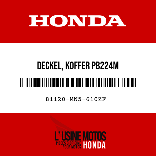 image de 81120-MN5-610ZF DECKEL, KOFFER PB224M 