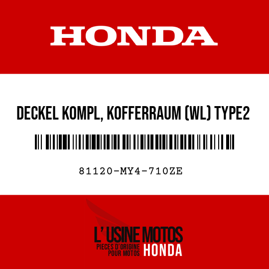image de 81120-MY4-710ZE DECKEL KOMPL, KOFFERRAUM (WL) TYPE2 