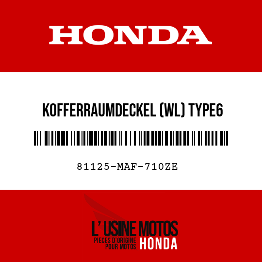 image de 81125-MAF-710ZE KOFFERRAUMDECKEL (WL) TYPE6 