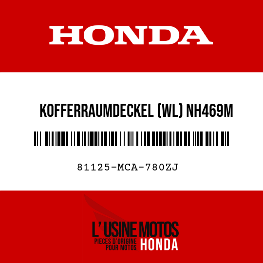 image de 81125-MCA-780ZJ KOFFERRAUMDECKEL (WL) NH469M 