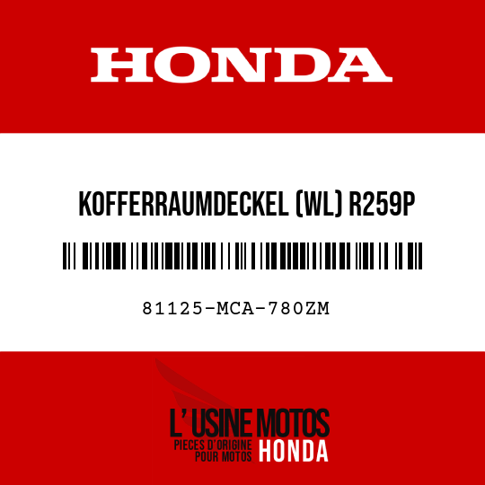 image de 81125-MCA-780ZM KOFFERRAUMDECKEL (WL) R259P 