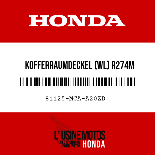 image de 81125-MCA-A20ZD KOFFERRAUMDECKEL (WL) R274M 