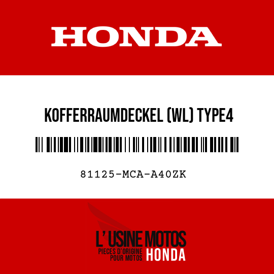image de 81125-MCA-A40ZK KOFFERRAUMDECKEL (WL) TYPE4 