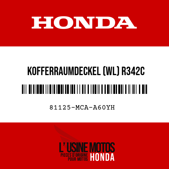 image de 81125-MCA-A60YH KOFFERRAUMDECKEL (WL) R342C