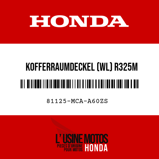 image de 81125-MCA-A60ZS KOFFERRAUMDECKEL (WL) R325M 
