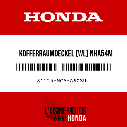 image de 81125-MCA-A60ZU KOFFERRAUMDECKEL (WL) NHA54M