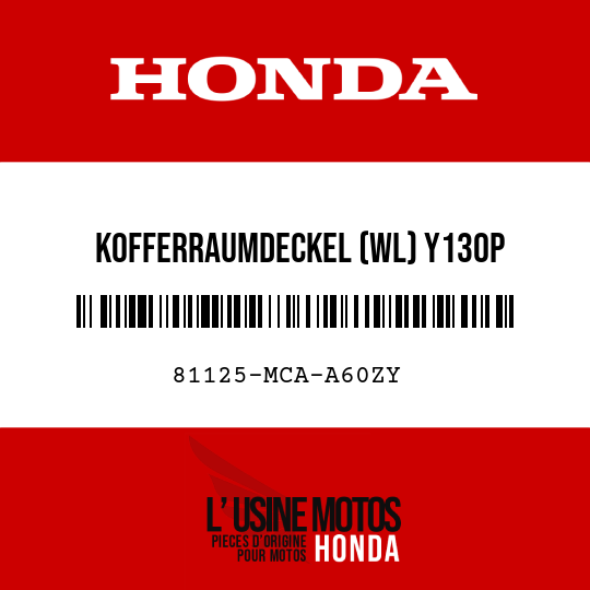image de 81125-MCA-A60ZY KOFFERRAUMDECKEL (WL) Y130P