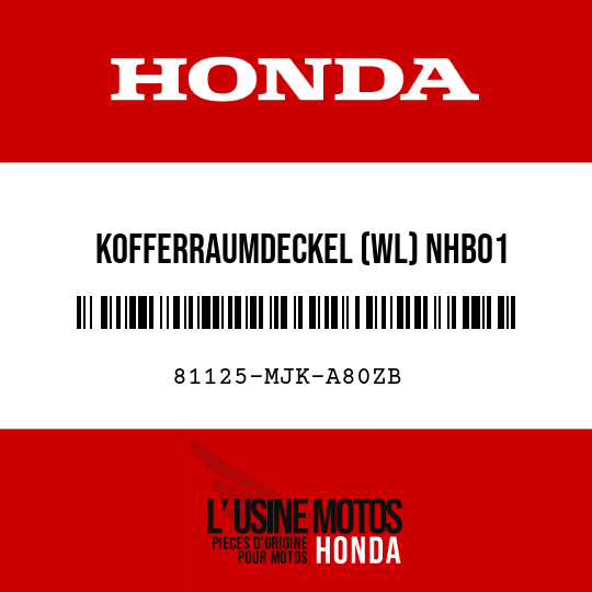 image de 81125-MJK-A80ZB KOFFERRAUMDECKEL (WL) NHB01