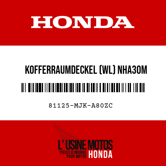 image de 81125-MJK-A80ZC KOFFERRAUMDECKEL (WL) NHA30M
