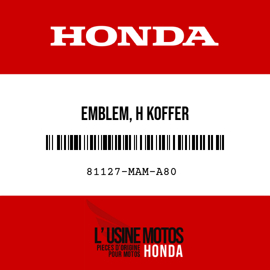 image de 81127-MAM-A80 EMBLEM, H KOFFER