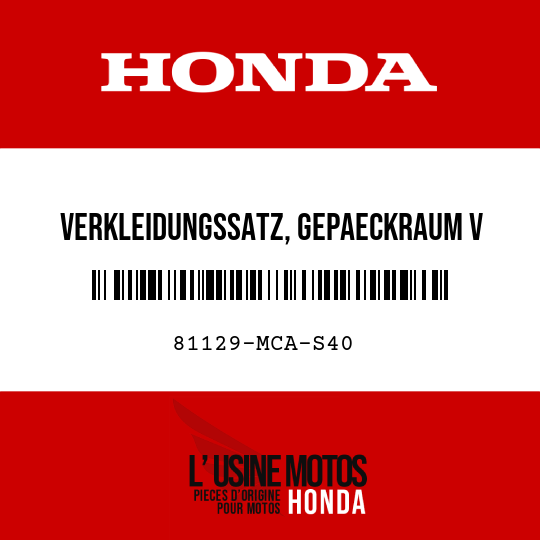 image de 81129-MCA-S40 VERKLEIDUNGSSATZ, GEPAECKRAUM V