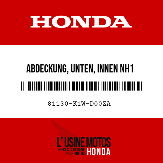image de 81130-K1W-D00ZA ABDECKUNG, UNTEN, INNEN NH1