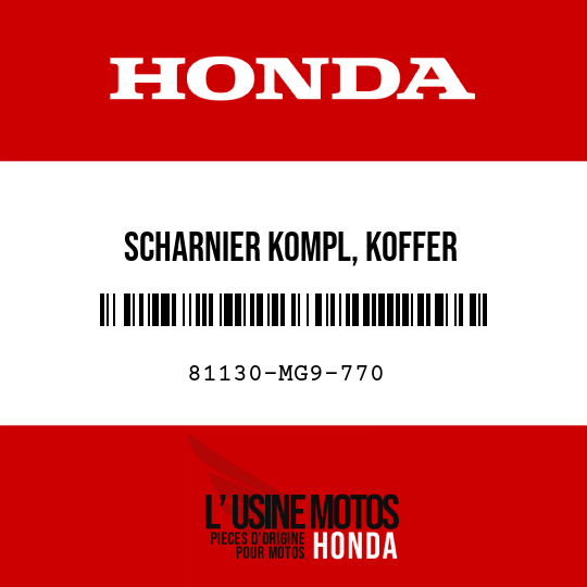 image de 81130-MG9-770 SCHARNIER KOMPL, KOFFER