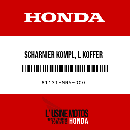 image de 81131-MN5-000 SCHARNIER KOMPL, L KOFFER