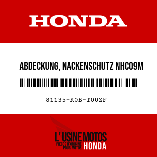 image de 81135-K0B-T00ZF ABDECKUNG, NACKENSCHUTZ NHC09M