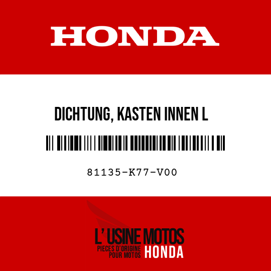 image de 81135-K77-V00 DICHTUNG, KASTEN INNEN L