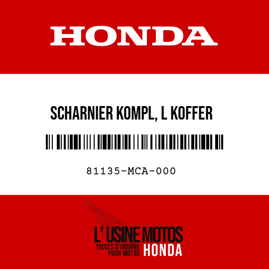 image de 81135-MCA-000 SCHARNIER KOMPL, L KOFFER