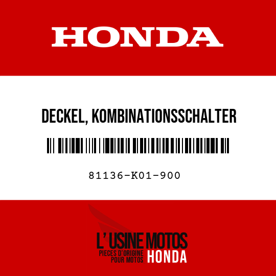 image de 81136-K01-900 DECKEL, KOMBINATIONSSCHALTER