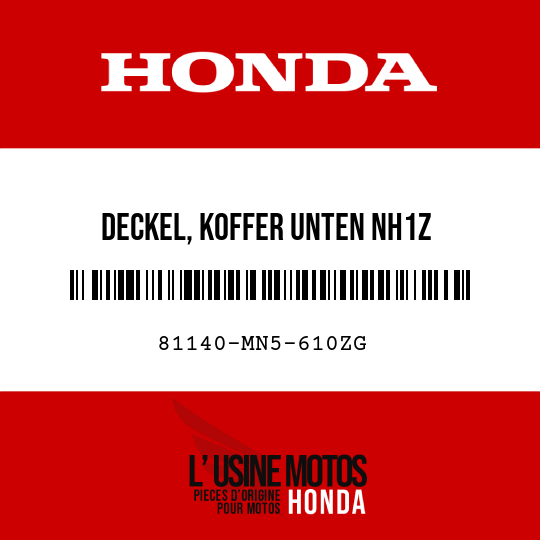 image de 81140-MN5-610ZG DECKEL, KOFFER UNTEN NH1Z 