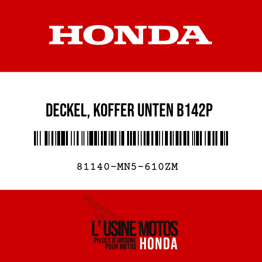 image de 81140-MN5-610ZM DECKEL, KOFFER UNTEN B142P 