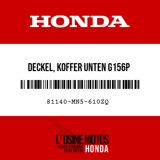 image de 81140-MN5-610ZQ DECKEL, KOFFER UNTEN G156P 