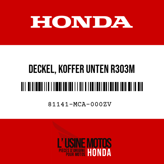 image de 81141-MCA-000ZV DECKEL, KOFFER UNTEN R303M 