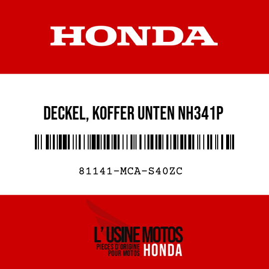 image de 81141-MCA-S40ZC DECKEL, KOFFER UNTEN NH341P