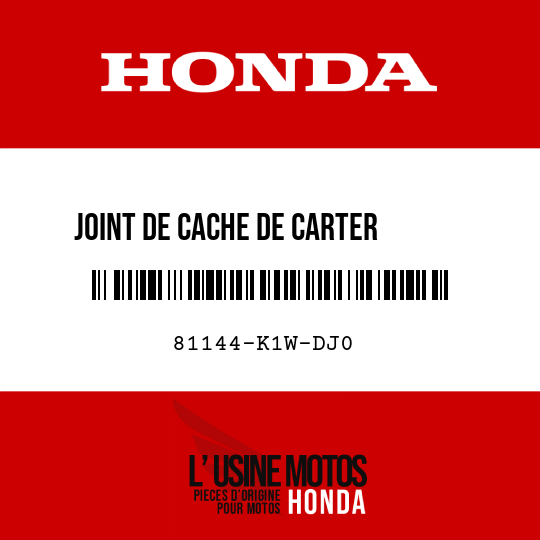 image de 81144-K1W-DJ0 JOINT DE CACHE DE CARTER      INTERIEUR