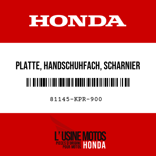 image de 81145-KPR-900 PLATTE, HANDSCHUHFACH, SCHARNIER