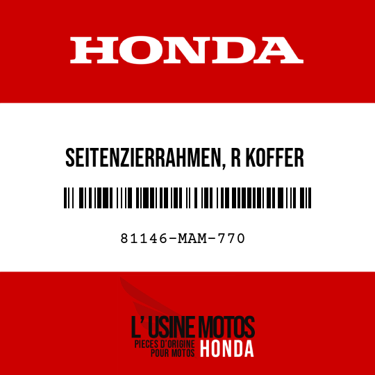 image de 81146-MAM-770 SEITENZIERRAHMEN, R KOFFER