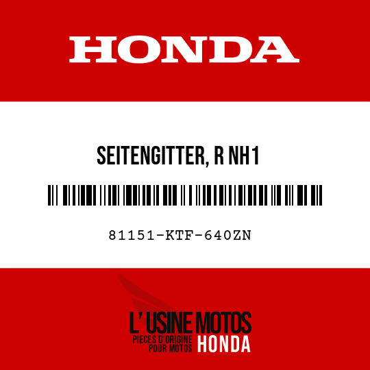 image de 81151-KTF-640ZN SEITENGITTER, R NH1