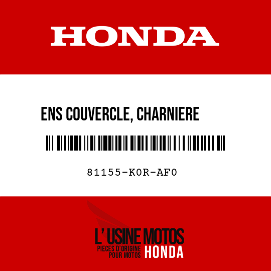 image de 81155-K0R-AF0 ENS COUVERCLE, CHARNIERE     BOITIER