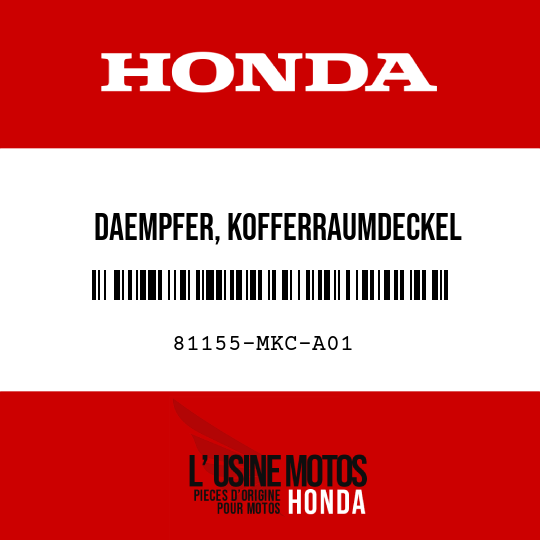 image de 81155-MKC-A01 DAEMPFER, KOFFERRAUMDECKEL